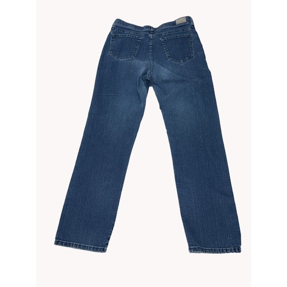 Lee Classic Fit Straight Leg at the Waist Jeans Womens 14 Denim Blue High Rise - Picture 3 of 10